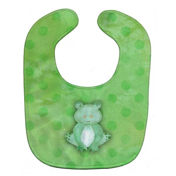 Polkadot Frog Watercolor Baby Bib, Carolines Treasures, Mfr#: BB7388BIB
